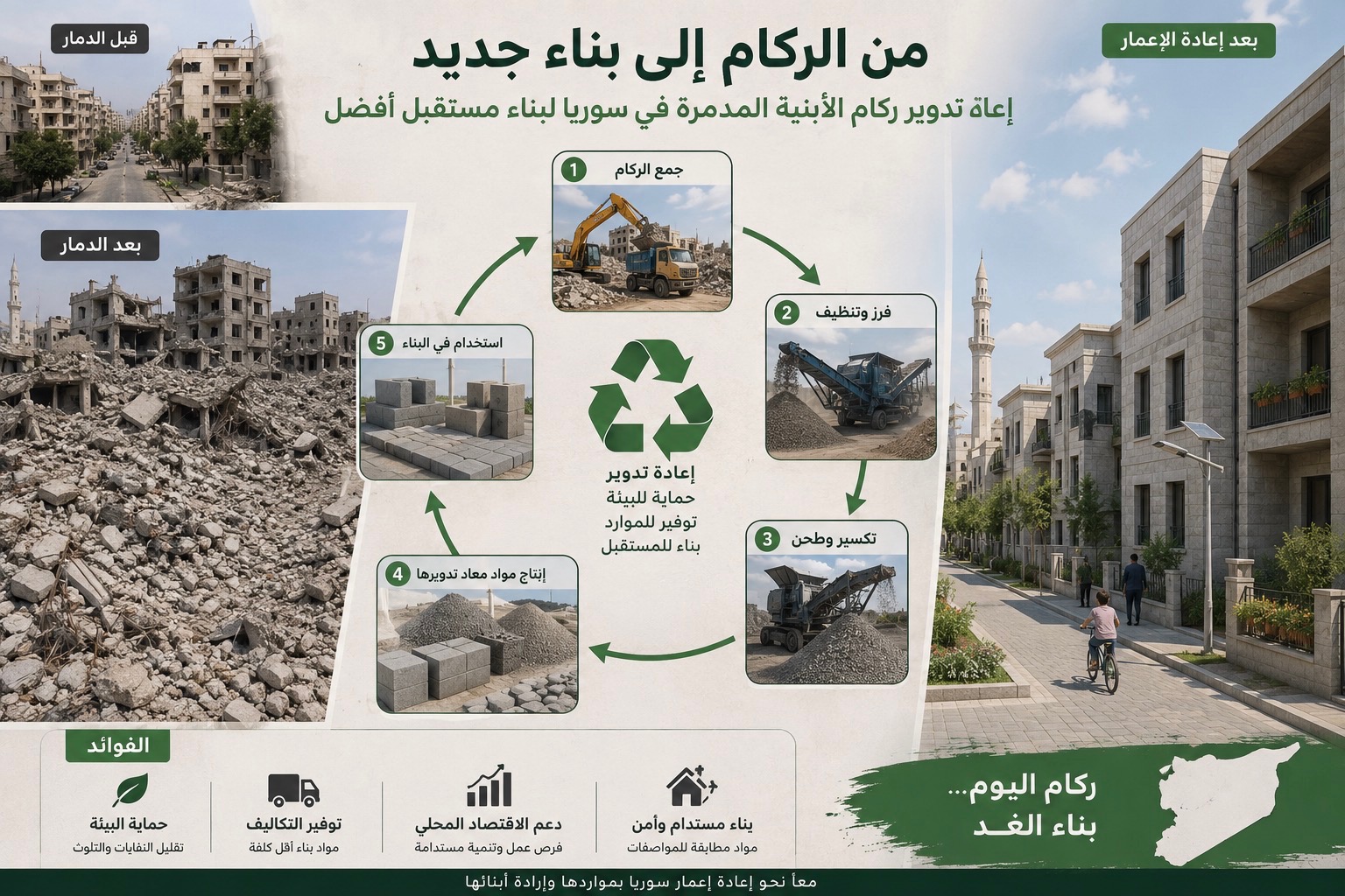 إعادة تدوير مخلفات الحرب في سوريا