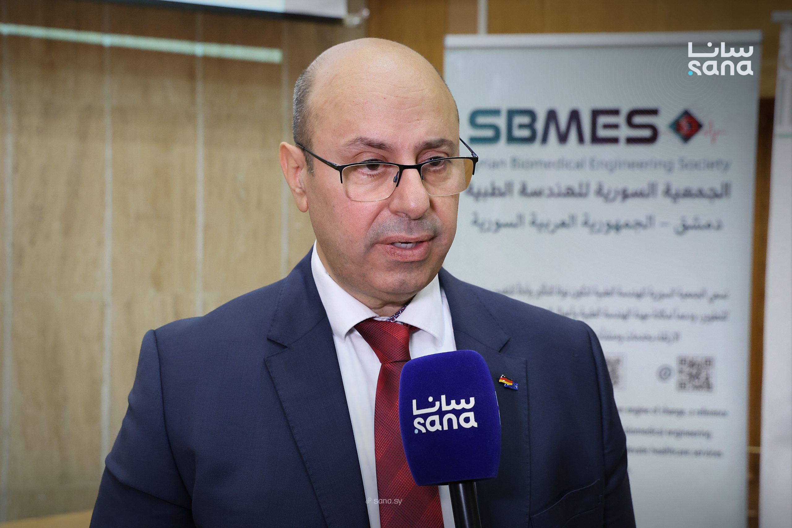 Ahmad al-Hamwi, board member of the Syrian Gathering in Germany, speaking about the forum recommendations